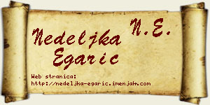 Nedeljka Egarić vizit kartica